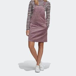 Adidas Originals Women's Purple Overalls CORDUROY DRESS Size small GU0834